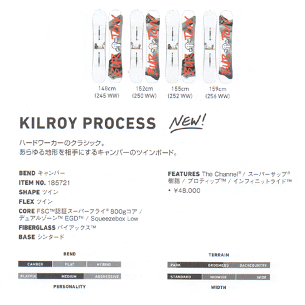 BURTON 2018 model KILROY PROCESS メンズ スノーボード | プロボード 